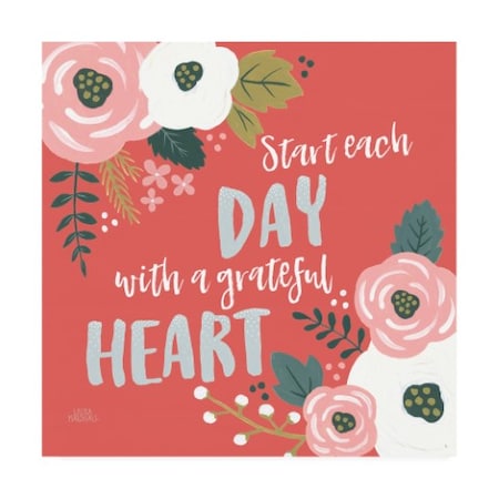 Laura Marshall 'Wildflower Daydreams VII Grateful Heart' Canvas Art,18x18